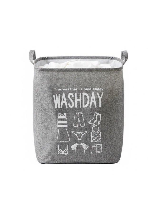 washday laundry hamper,storage bag,large capacity , clothes organization ,grey, 1 piece - Image 5